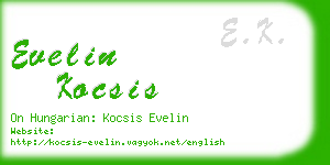 evelin kocsis business card